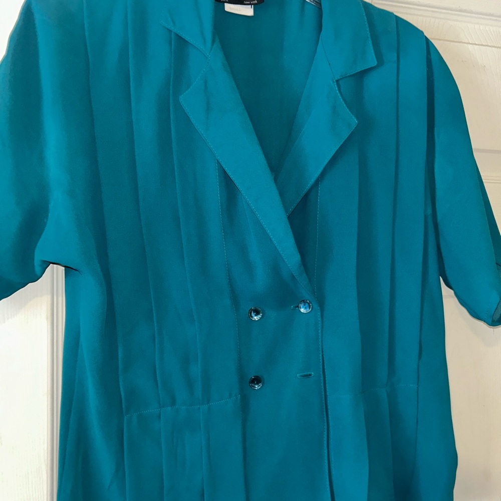 Turquoise casual blazer